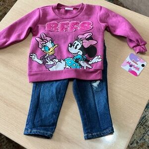 Disney Pink Minnie & Daisy BFFs Sweatshirt for Girls